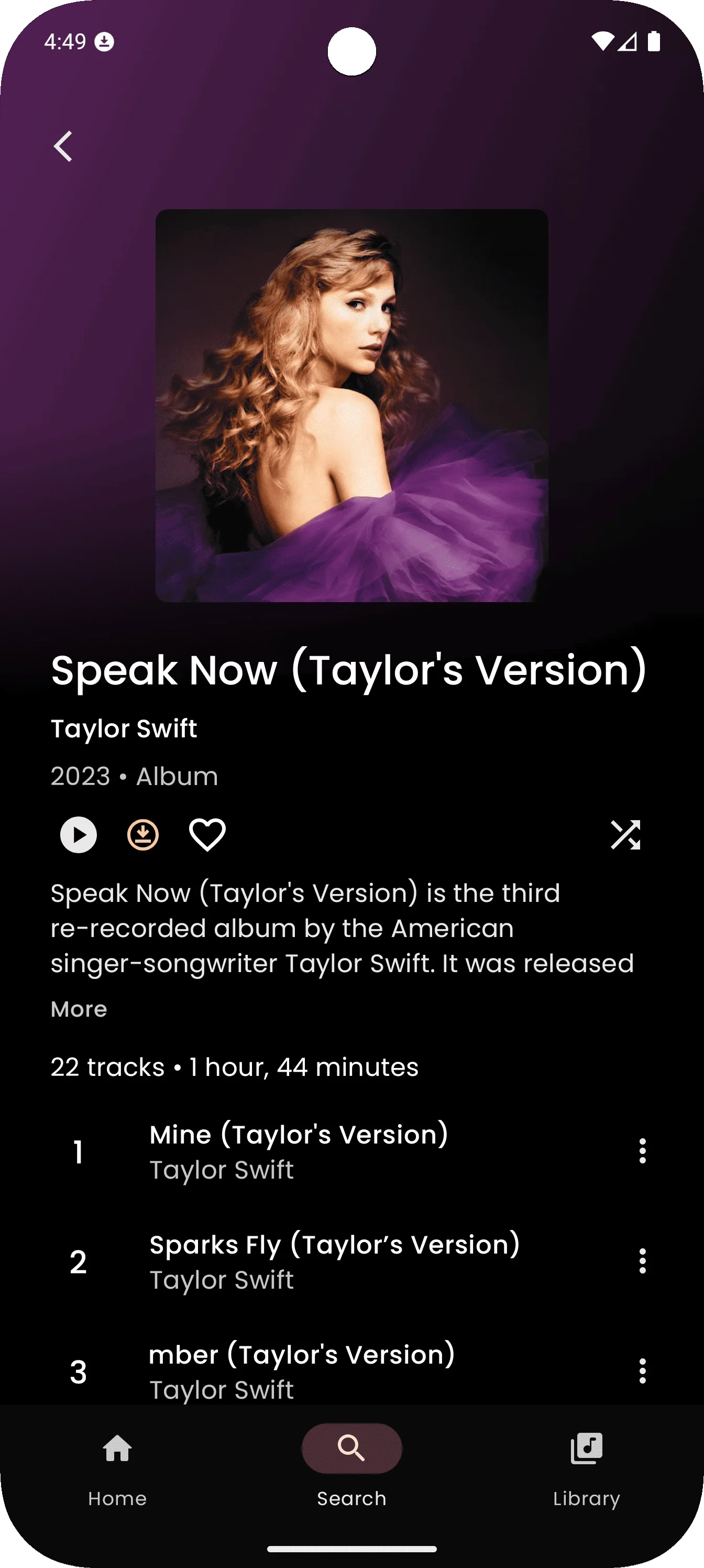 Custom playlist creation feature in the Y2Player Music application